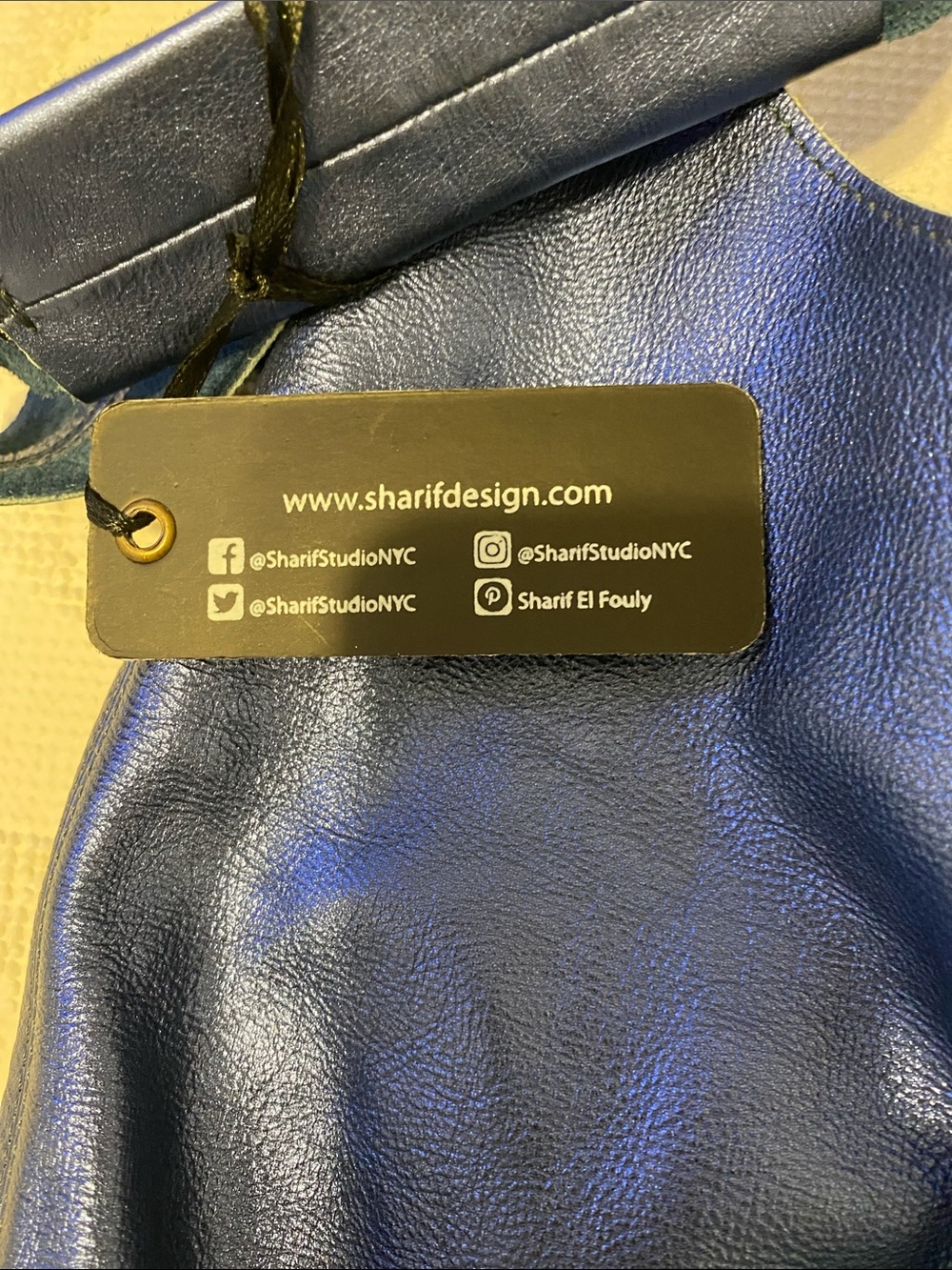 Sharif Metallic Blue Shoulder Bag - Picture 10 of 10